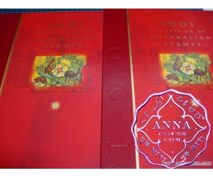 Australia 2001 Deluxe Yearbook Album with all Stamps FV$60.30